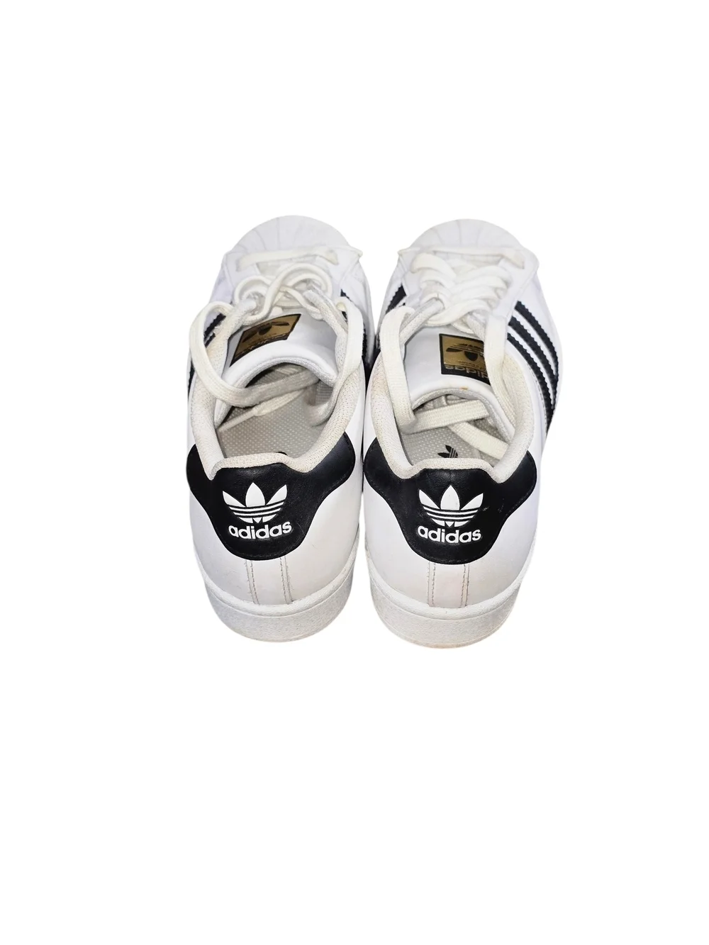 Adidas Big Kids White & Black Superstar Sneakers Size 5
